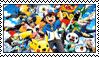 stamp: pokemon characters fading into logo