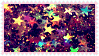 stamp: glitter stars pouring